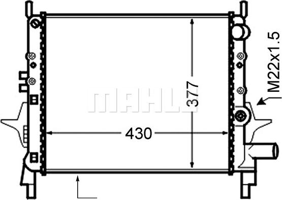 MAHLE CR 1019 000S - Радиатор, охлаждение двигателя autospares.lv