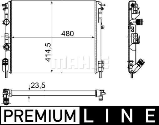 MAHLE CR 1145 000P - Радиатор, охлаждение двигателя autospares.lv