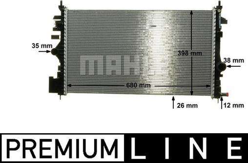 MAHLE CR 1102 000P - Радиатор, охлаждение двигателя autospares.lv