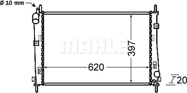 MAHLE CR 1137 000S - Радиатор, охлаждение двигателя autospares.lv