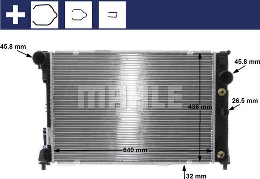 MAHLE CR 1176 000S - Радиатор, охлаждение двигателя autospares.lv