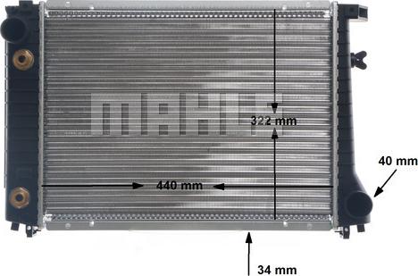 MAHLE CR 117 000S - Радиатор, охлаждение двигателя autospares.lv