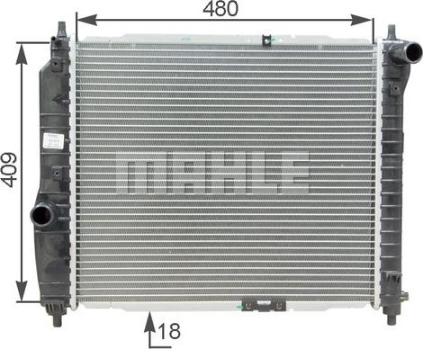 MAHLE CR 1309 000S - Радиатор, охлаждение двигателя autospares.lv