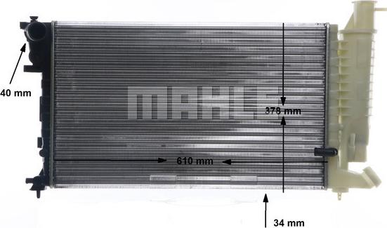 MAHLE CR 172 000S - Радиатор, охлаждение двигателя autospares.lv