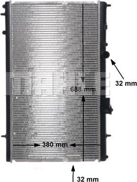 MAHLE CR 800 000S - Радиатор, охлаждение двигателя autospares.lv