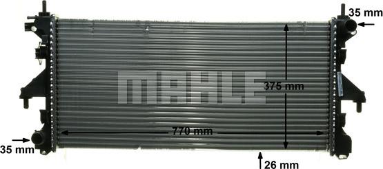 MAHLE CR 885 000P - Радиатор, охлаждение двигателя autospares.lv