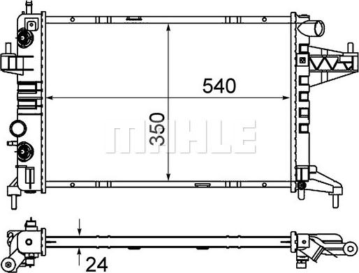 MAHLE CR 390 000S - Радиатор, охлаждение двигателя autospares.lv