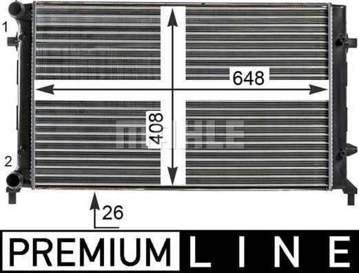 MAHLE CR 30 000P - Радиатор, охлаждение двигателя autospares.lv