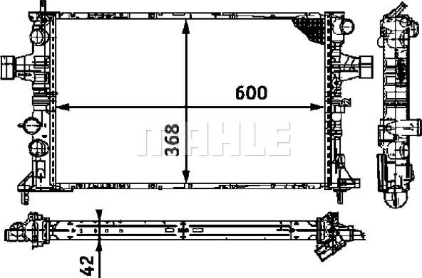 MAHLE CR 319 000S - Радиатор, охлаждение двигателя autospares.lv