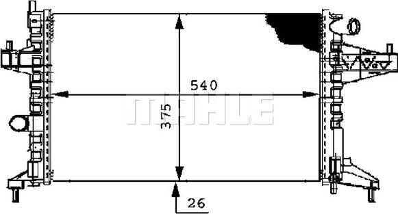 MAHLE CR 389 000P - Радиатор, охлаждение двигателя autospares.lv