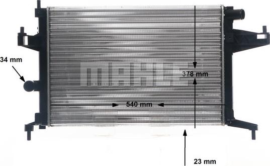 MAHLE CR 389 000S - Радиатор, охлаждение двигателя autospares.lv