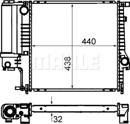 MAHLE CR 330 000S - Радиатор, охлаждение двигателя autospares.lv