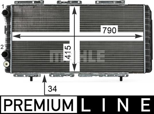 MAHLE CR 33 000P - Радиатор, охлаждение двигателя autospares.lv