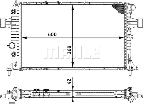 MAHLE CR 320 000S - Радиатор, охлаждение двигателя autospares.lv