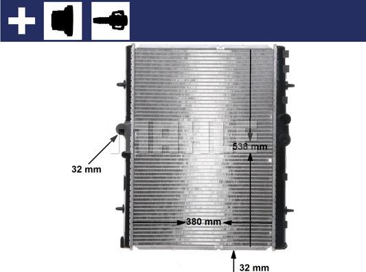 MAHLE CR 32 000S - Радиатор, охлаждение двигателя autospares.lv