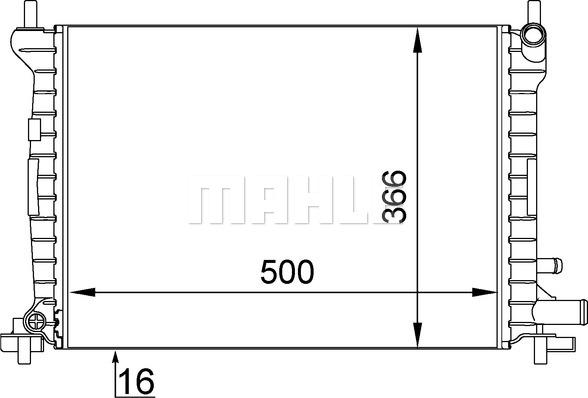 MAHLE CR 375 000S - Радиатор, охлаждение двигателя autospares.lv