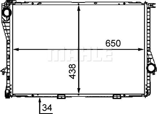 MAHLE CR 296 000S - Радиатор, охлаждение двигателя autospares.lv