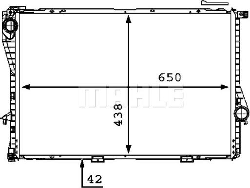 MAHLE CR 298 000P - Радиатор, охлаждение двигателя autospares.lv