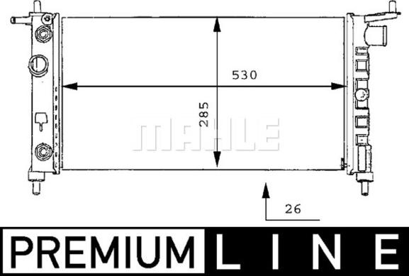 MAHLE CR 269 000P - Радиатор, охлаждение двигателя autospares.lv