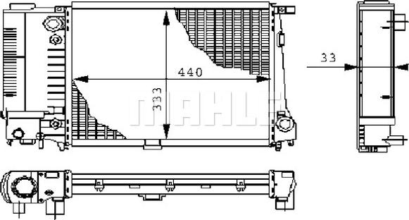 MAHLE CR 264 000S - Радиатор, охлаждение двигателя autospares.lv