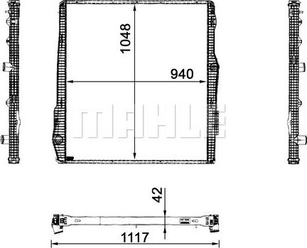 MAHLE CR 2094 001P - Радиатор, охлаждение двигателя autospares.lv