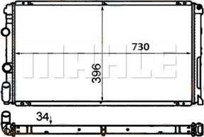 MAHLE CR 204 000S - Радиатор, охлаждение двигателя autospares.lv