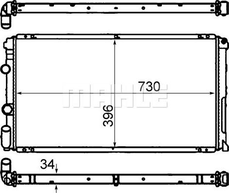 MAHLE CR 204 000S - Радиатор, охлаждение двигателя autospares.lv