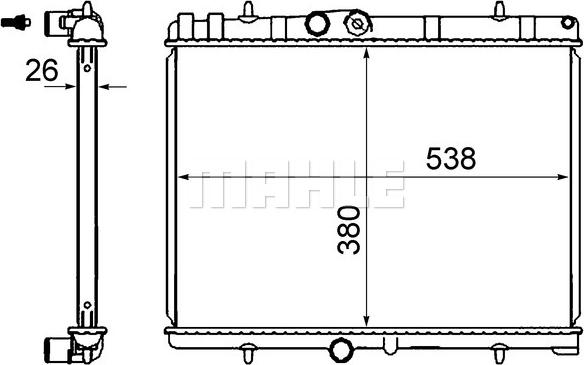 MAHLE CR 2014 000S - Радиатор, охлаждение двигателя autospares.lv