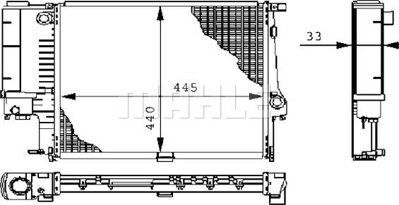 MAHLE CR 239 000S - Радиатор, охлаждение двигателя autospares.lv