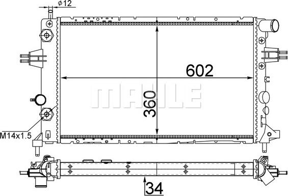 MAHLE CR 229 001S - Радиатор, охлаждение двигателя autospares.lv