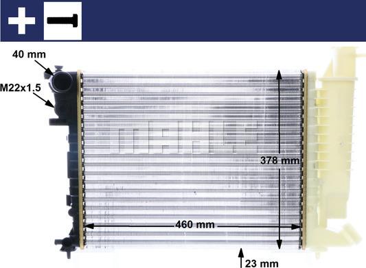 MAHLE CR 2205 000S - Радиатор, охлаждение двигателя autospares.lv