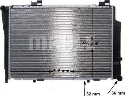 MAHLE CR 270 000P - Радиатор, охлаждение двигателя autospares.lv