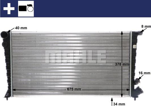 MAHLE CR 750 000S - Радиатор, охлаждение двигателя autospares.lv