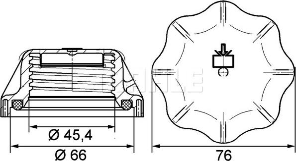 MAHLE CRB 20 000P - Крышка, резервуар охлаждающей жидкости autospares.lv