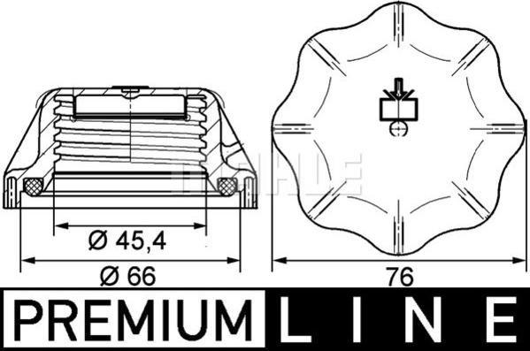 MAHLE CRB 20 000P - Крышка, резервуар охлаждающей жидкости autospares.lv