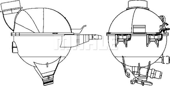 MAHLE CRT 17 000S - Компенсационный бак, охлаждающая жидкость autospares.lv