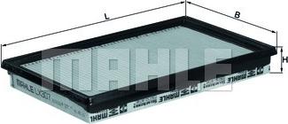 MAHLE LX 307 - Воздушный фильтр, двигатель autospares.lv