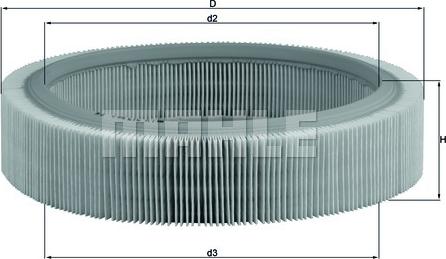 MAHLE LX 317 - Воздушный фильтр, двигатель autospares.lv