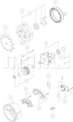 MAHLE MG 95 - Генератор autospares.lv