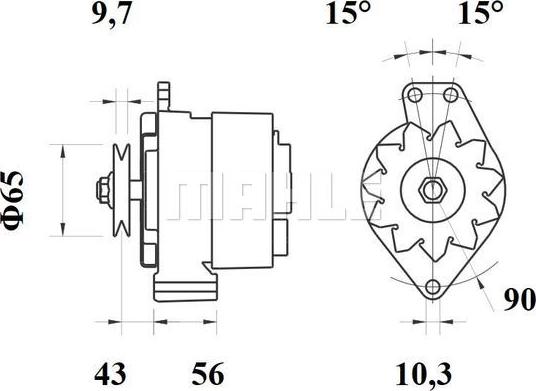 MAHLE MG 95 - Генератор autospares.lv