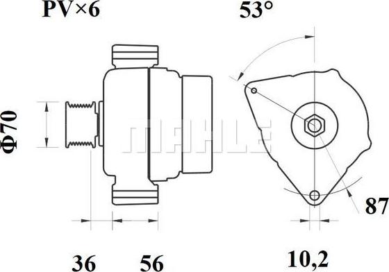 MAHLE MG 96 - Генератор autospares.lv