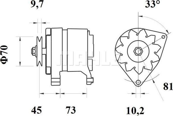 MAHLE MG 98 - Генератор autospares.lv