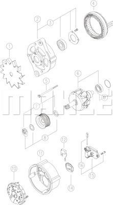 MAHLE MG 499 - Генератор autospares.lv