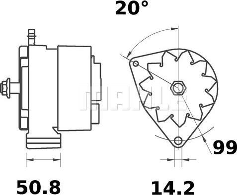 MAHLE MG 442 - Генератор autospares.lv