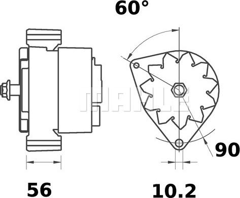 MAHLE MG 458 - Генератор autospares.lv