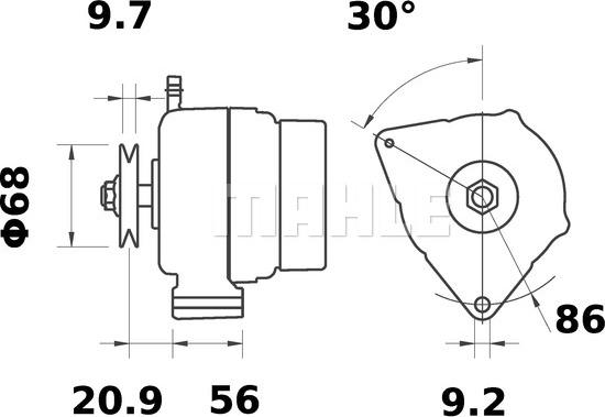 MAHLE MG 434 - Генератор autospares.lv