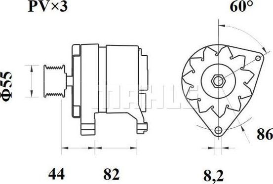 MAHLE MG 428 - Генератор autospares.lv