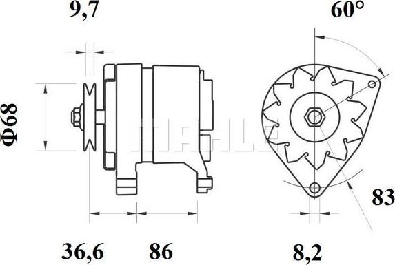 MAHLE MG 427 - Генератор autospares.lv