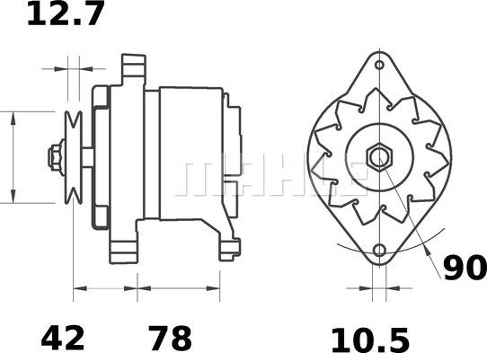 MAHLE MG 588 - Генератор autospares.lv