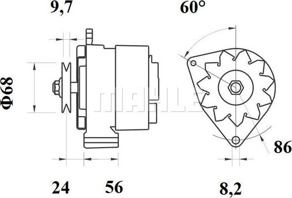 MAHLE MG 528 - Генератор autospares.lv